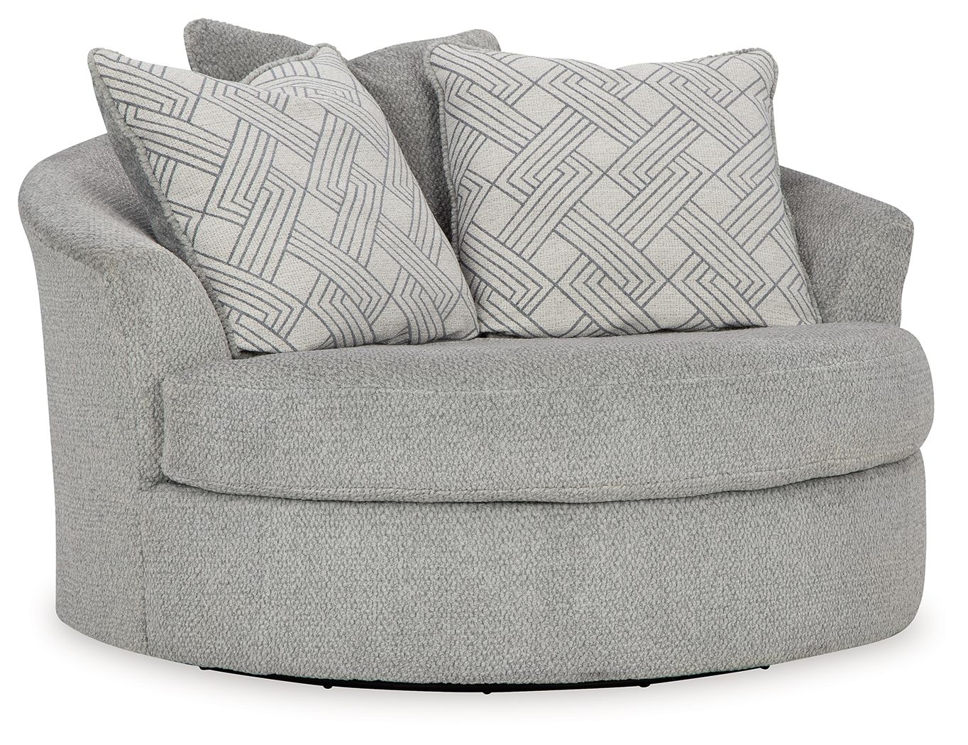 Casselbury - Oversized Swivel Accent Chair - Cement