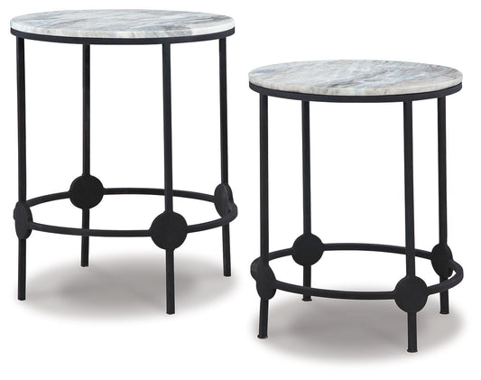 Beashaw - Gray / Black - Accent Table Set (Set of 2)