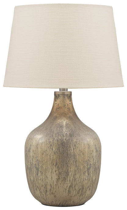 Mari - Gray / Gold Finish - Glass Table Lamp