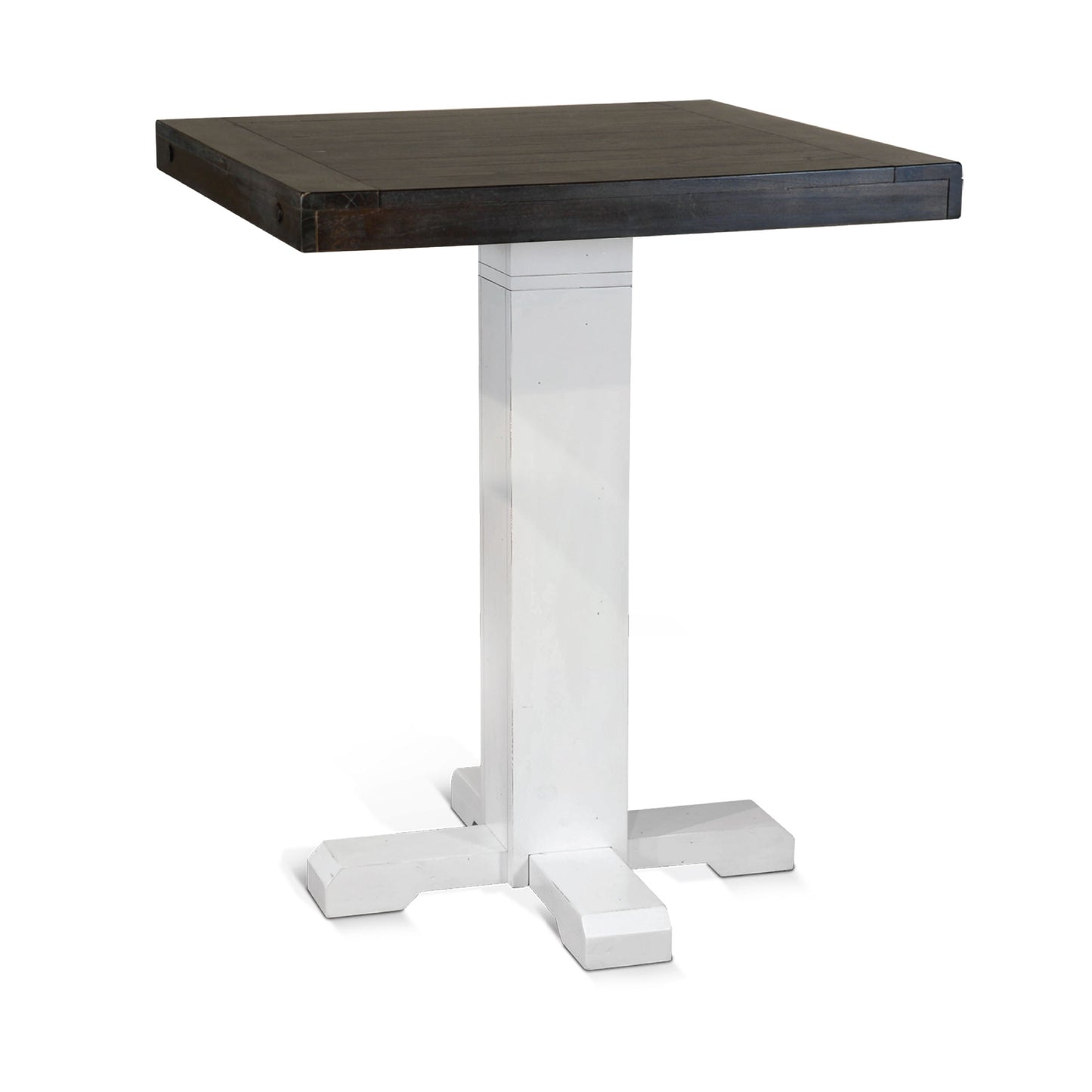 Carriage House - Pub Table - White / Dark Brown