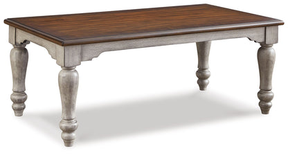 Lodenbay - Antique Gray / Brown - Rectangular Cocktail Table