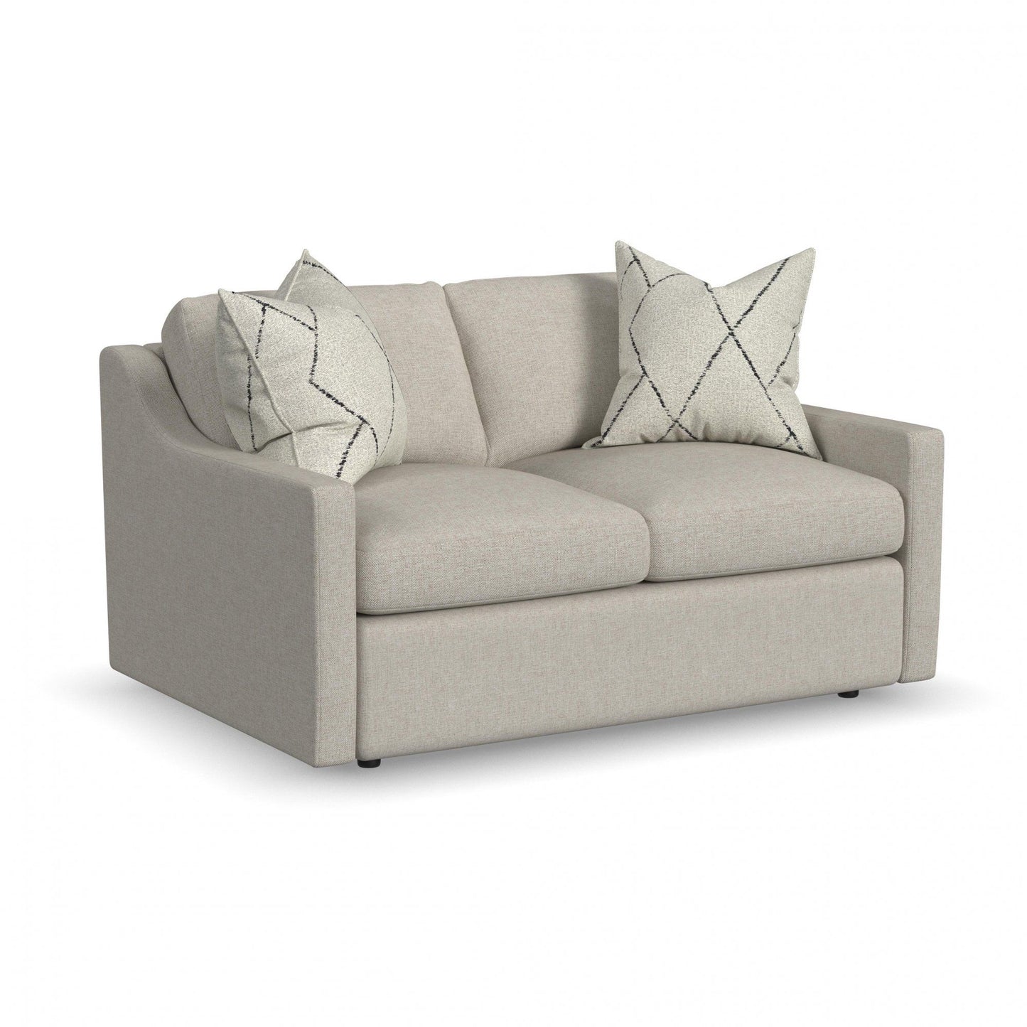 Sky - Upholstered Loveseat - Pearl Silver