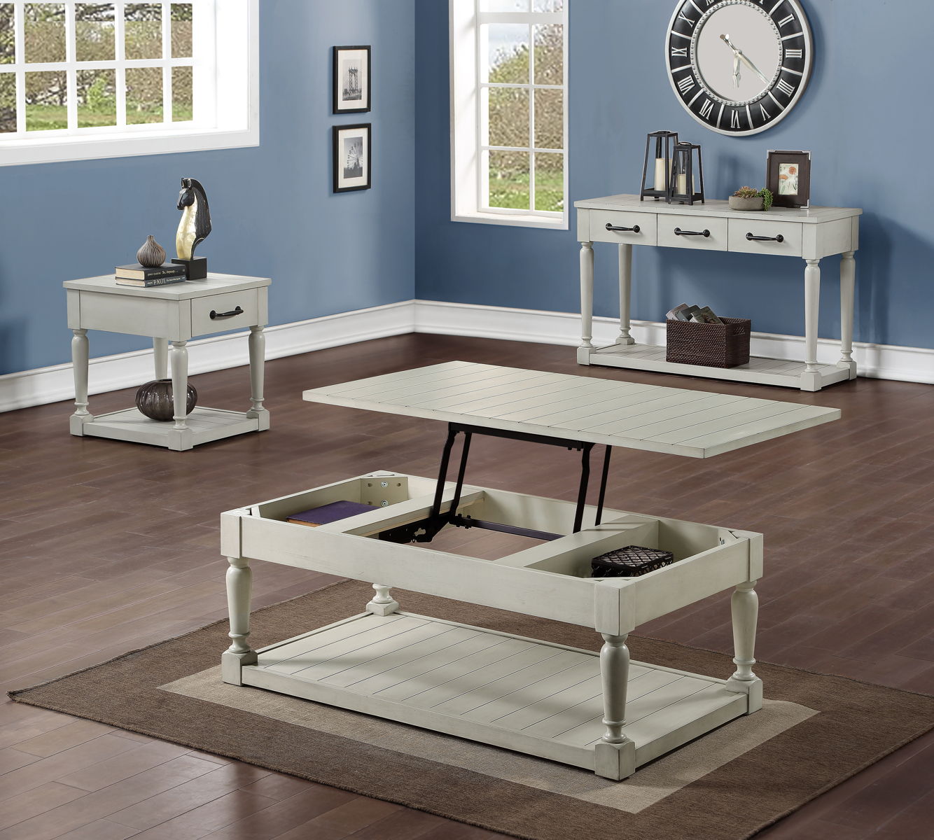 Hemmingway - 3 Piece Occasional Table Set - White