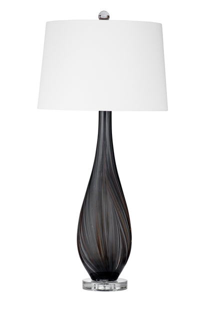 Glass Table Lamp - Black