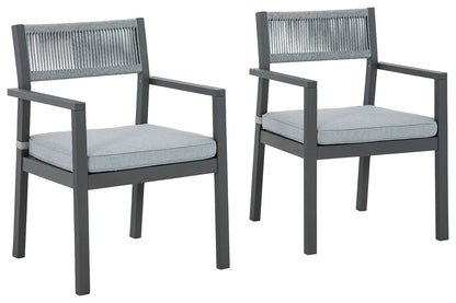 Eden Town - Gray / Light Gray - Arm Chair With Cushion (Set of 2)