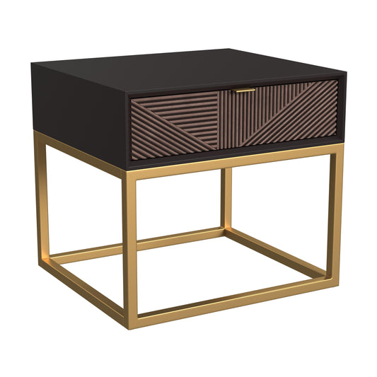 Beader - Rectangle End Table - Black