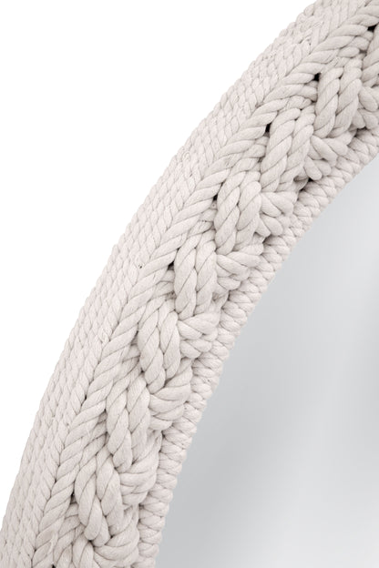 Island - Cotton Rope Wall Mirror - White