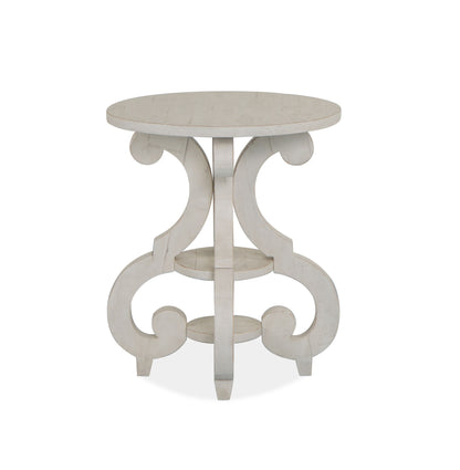 Bronwyn - Round Accent Table - Alabaster