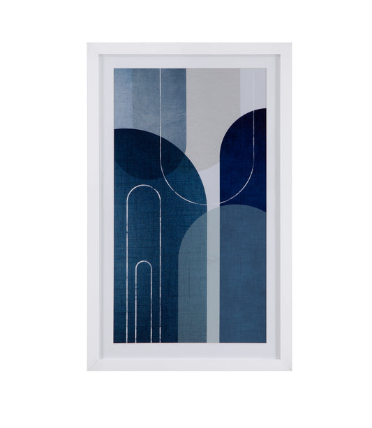 Retrieve A - Framed Art - Blue