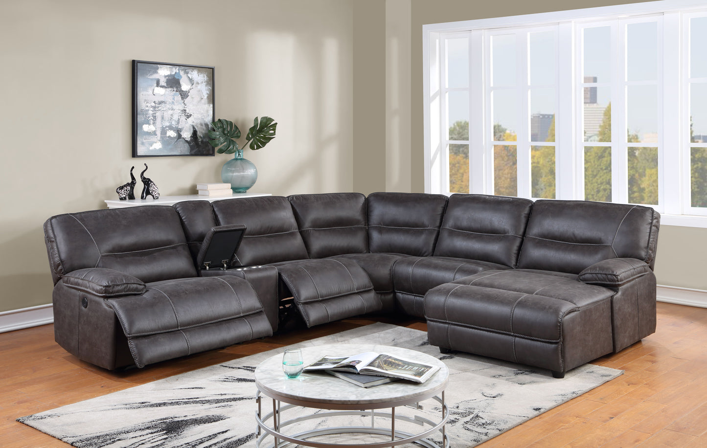 Ogden - 5 Piece Sectional - Black