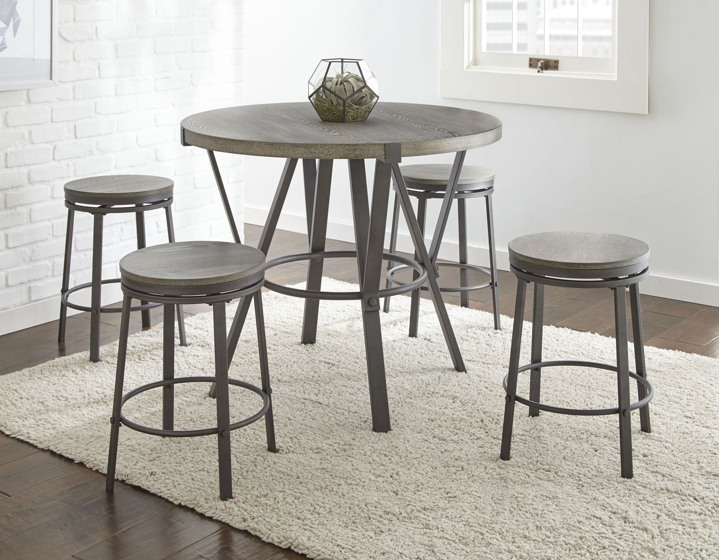 Portland - Round Counter Table - Dark Gray