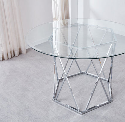 Escondido - Dining Table - Pearl Silver