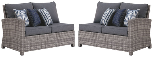 Salem - Gray - Raf / Laf Loveseat W/Cush (Set of 2)