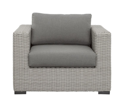 Blakley - Outdoor Lounge Chair (Set of 2) With Half-Round Wicker - Gray