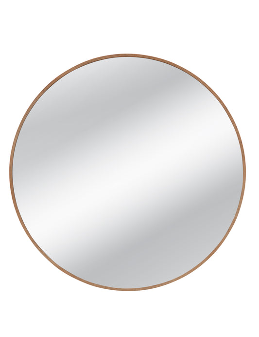 Florets - Round Wall Mirror - Light Brown