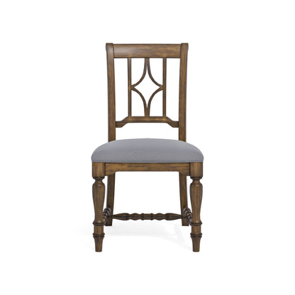 Plymouth - Uph Dining Chair - Medium Brown Finish