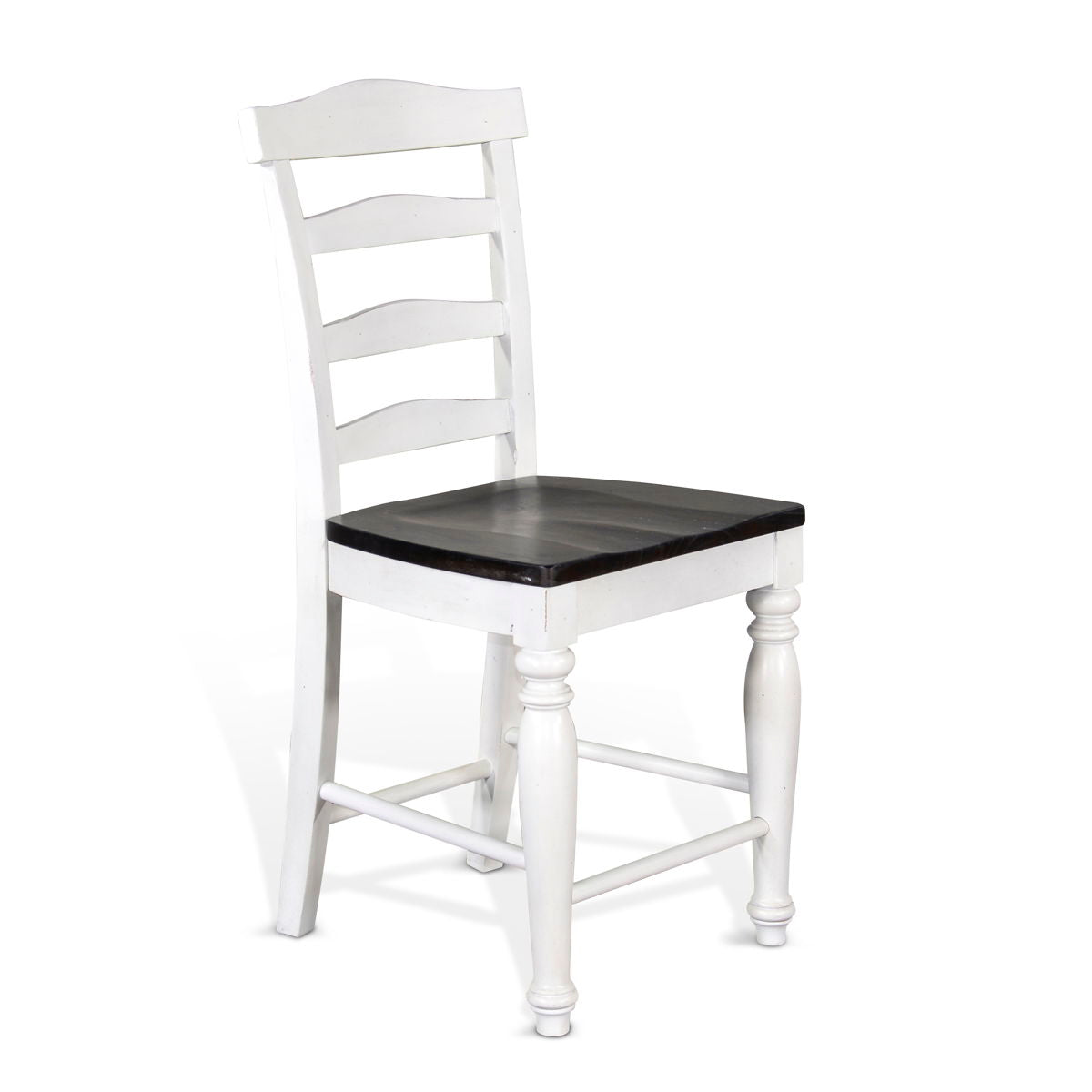 Carriage House - 43" Ladderback Barstool - White / Black