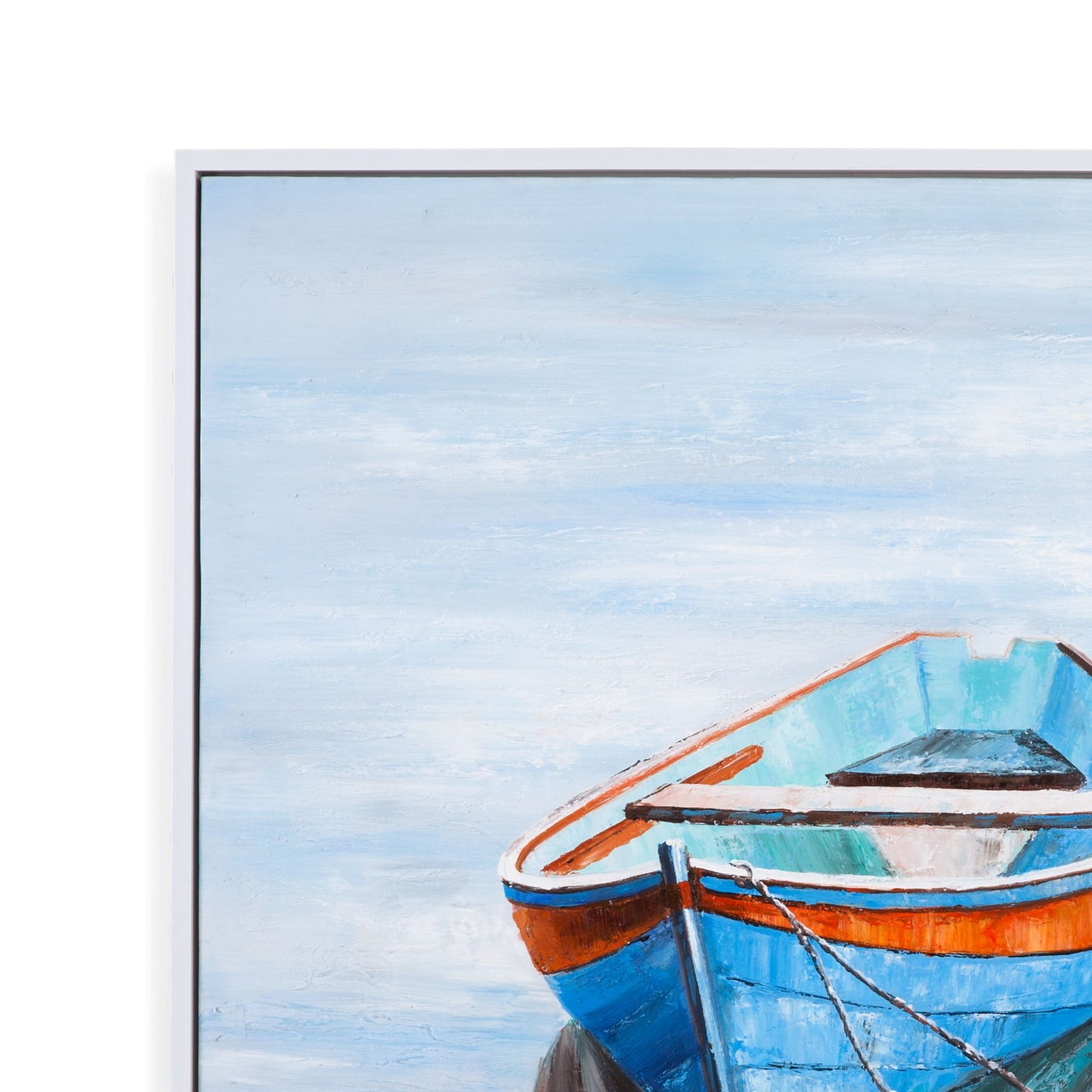 Lake Side - Canvas Art - Light Blue