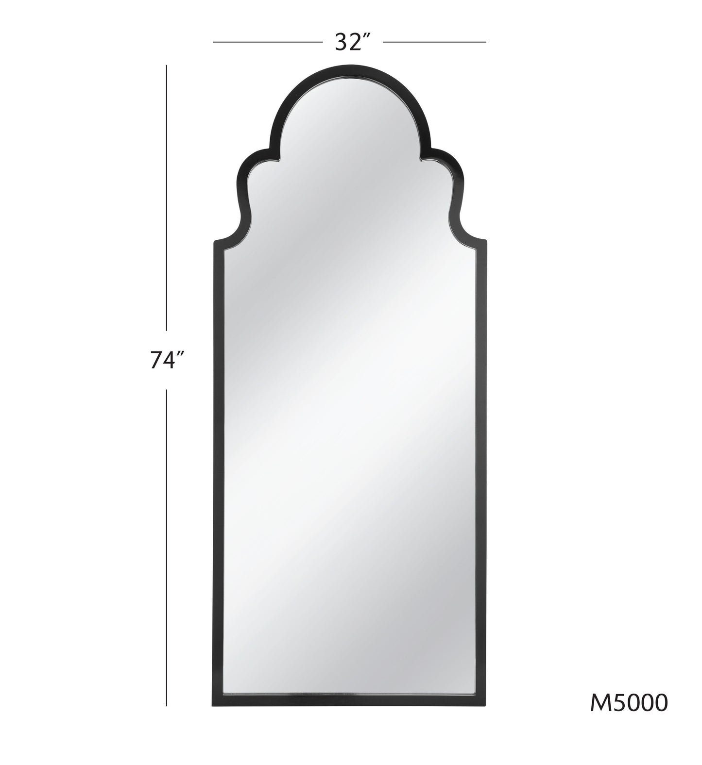 Van - Floor Mirror - Black