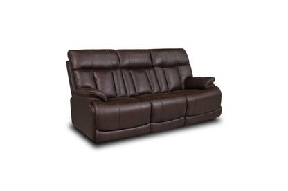 Clive - Power Reclining Sofa with Power Headrests & Lumbar - Dark Brown