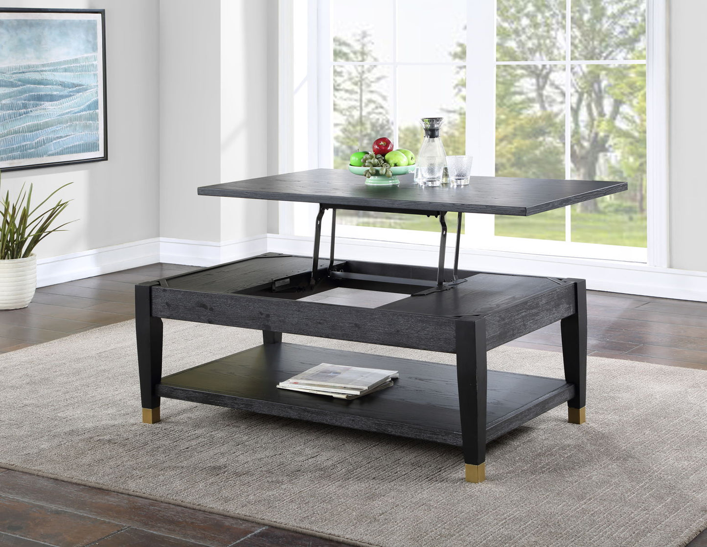 Yves - Lift-Top Coffee table - Black