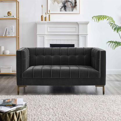 Isaac - Stitch Velvet Loveseat