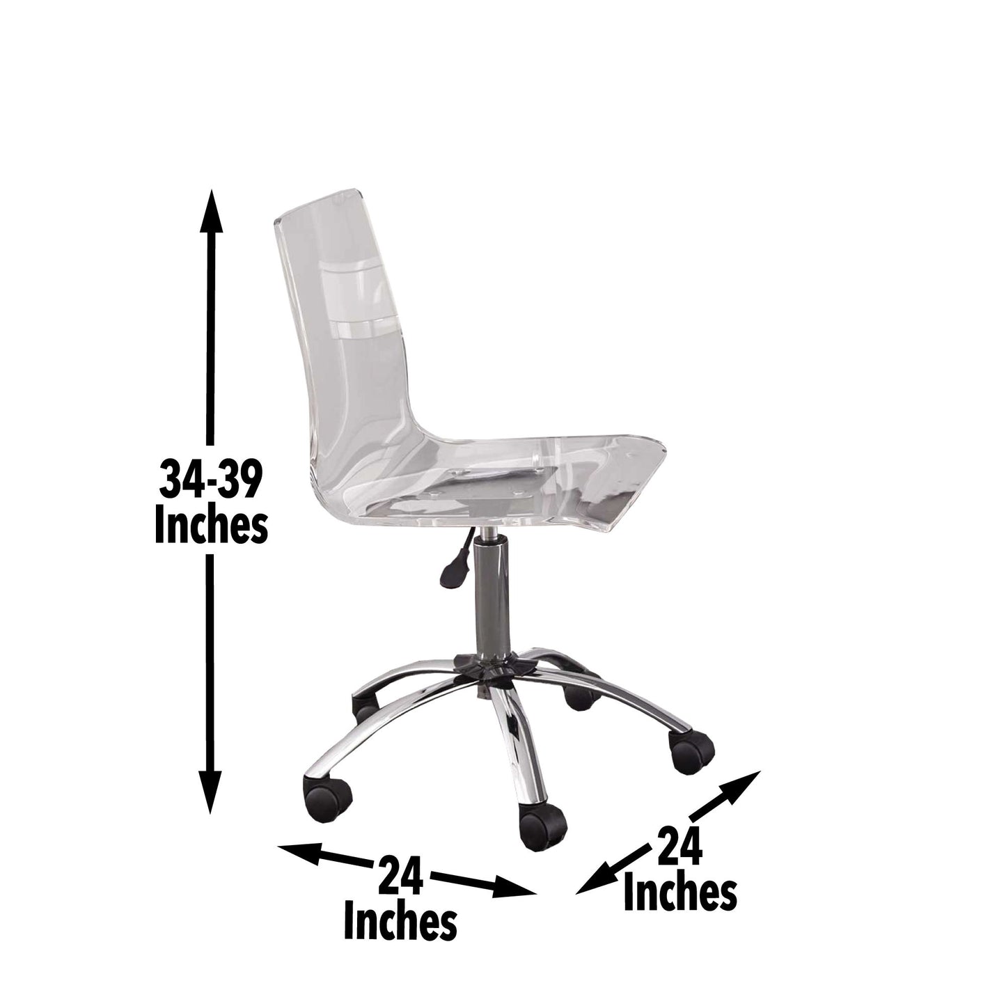 Arthur - Adjustable Swivel Chair - Pearl Silver