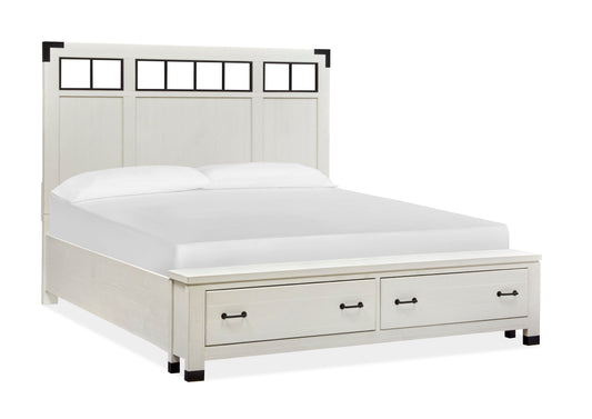 Harper Springs - Complete Panel Storage Bed With Metal Headboard