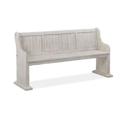 Bronwyn - Bench With Back - Alabaster